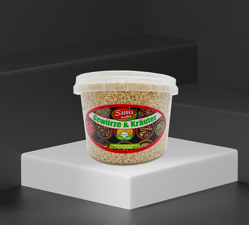 Sahha Weißer Sesam 100g – Nussiges Aroma für Backen, Kochen & Verfeinern
